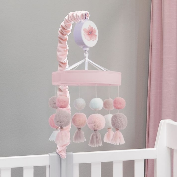 Lambs & Ivy Baby Girls Rule the World Pink Floral 5 Pc Nursery Crib Bedding Set - Picture 4 of 16